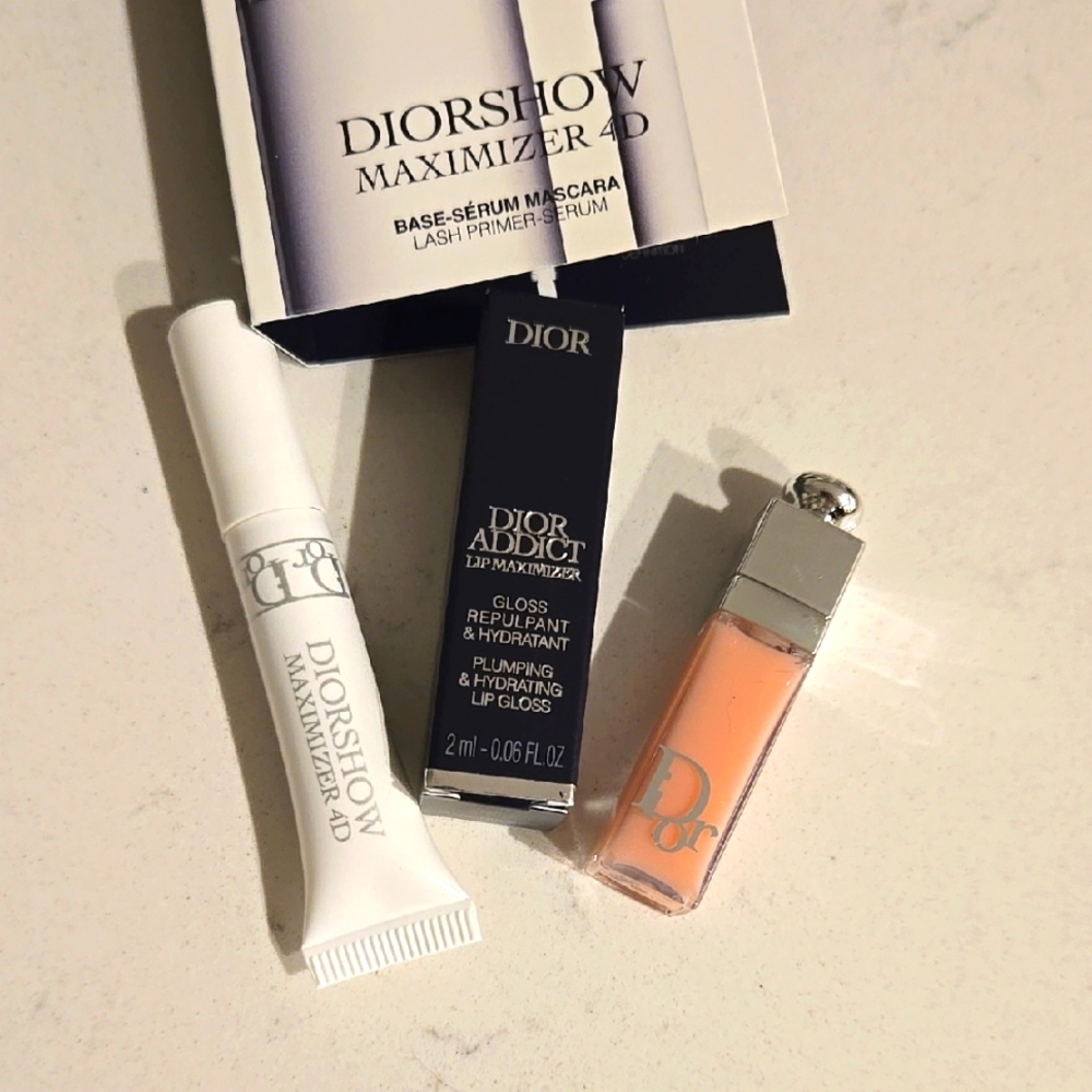 New in box DIOR Diorshow Maximizer 4D Lash Primer and Dior Addict Lip Maximizer
